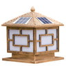 Chinese Pavilion Style Solar Outdoor Lantern Lamp Black Image - 7