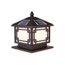 Chinese Solar Black Square Outdoor Post Table Lamp Image - 3