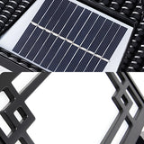 Chinese Solar Black Square Outdoor Post Table Lamp Image - 9