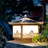 Chinese Style Metal Lantern Black Outdoor Lamp LED Image - 14