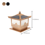 Chinese Style Metal Lantern Black Outdoor Lamp LED #size