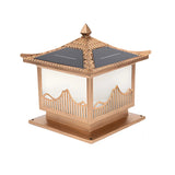 Chinese Style Metal Lantern Black Outdoor Lamp LED Image - 5