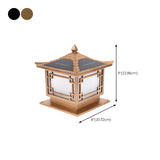 Chinese Style Square Metal Outdoor Lantern Lamp Bronze #size