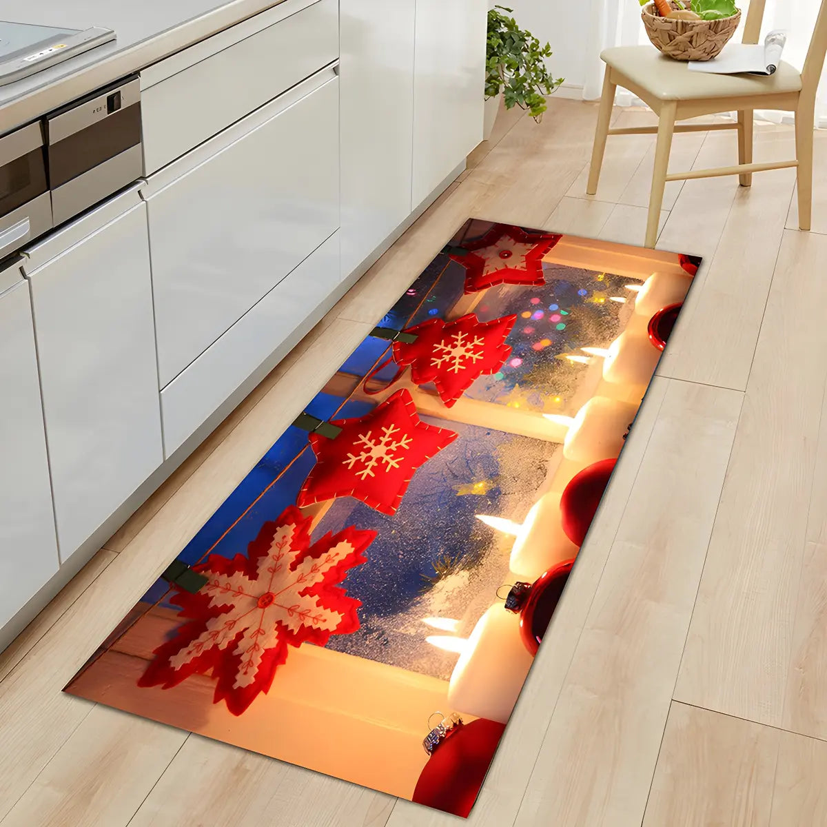 Christmas Print Runner Polyester Multi-Size Area Rug Image - 13