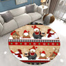 Christmas Round Polyester White Anti-Slip Area Rug Image - 3