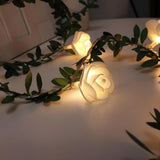 Christmas White Rose Battery-Powered String Lights Image - 5