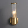 Chrome Finish Modern Glass Cylindrical Vanity Sconce Image - 8