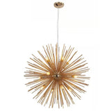 Chrome Gold Metal Sputnik Adjustable Height Chandelier Image - 5