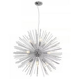 Chrome Gold Metal Sputnik Adjustable Height Chandelier Image - 7