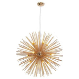 Chrome Gold Metal Sputnik Adjustable Height Chandelier Image - 9