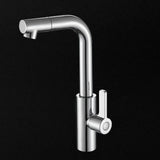 Chrome Gooseneck Swivel Spout Tall Vessel Sink Faucet Image - 4