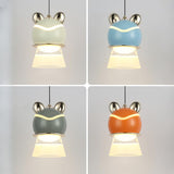 Chrome Layered Cute Frog Pendant Light Kids' Room Image - 12