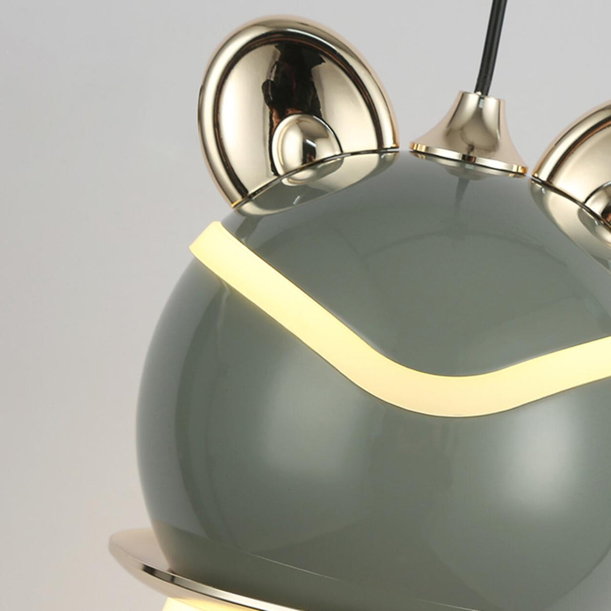 Chrome Layered Cute Frog Pendant Light Kids' Room Image - 16