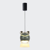 Chrome Layered Cute Frog Pendant Light Kids' Room Image - 3