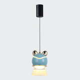 Chrome Layered Cute Frog Pendant Light Kids' Room Image - 8