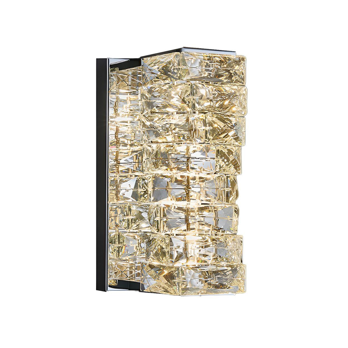 Chrome Luxury Crystal Wall Sconce Lighting Image - 10