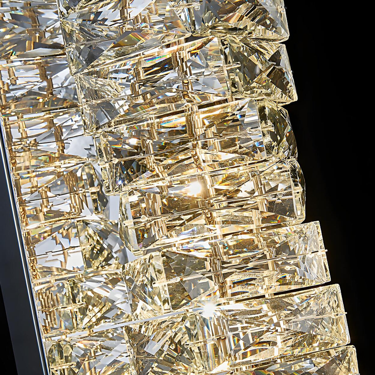 Chrome Luxury Crystal Wall Sconce Lighting Image - 12