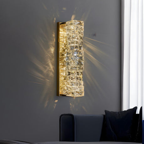 Chrome Luxury Crystal Wall Sconce Lighting Image - 2