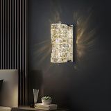 Chrome Luxury Crystal Wall Sconce Lighting Image - 4