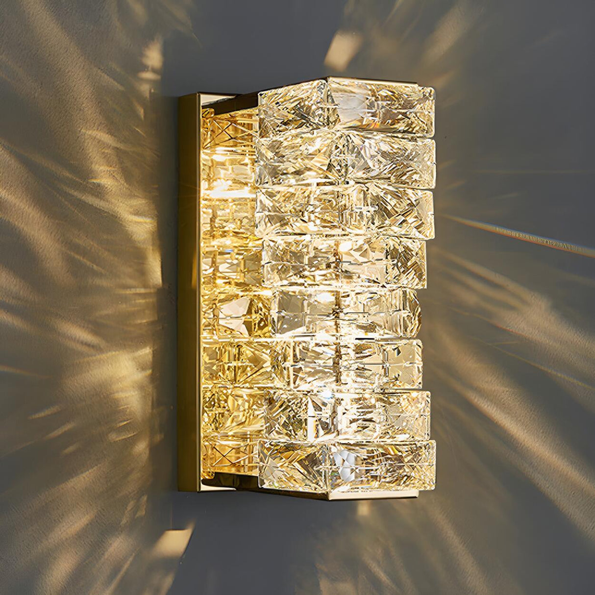 Chrome Luxury Crystal Wall Sconce Lighting Image - 8