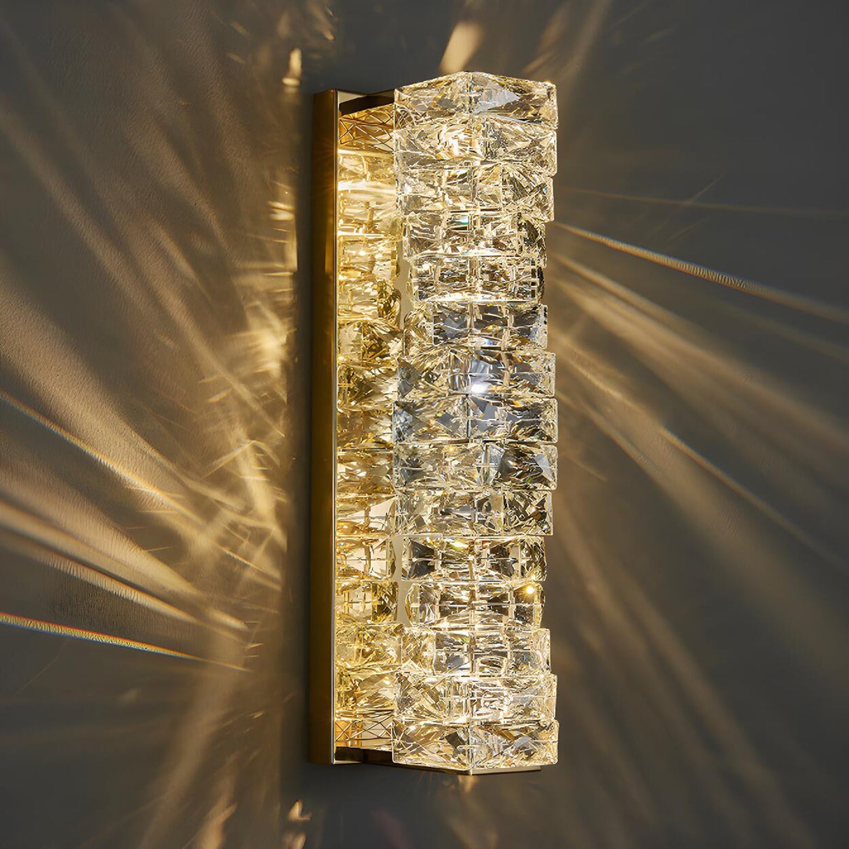 Chrome Luxury Crystal Wall Sconce Lighting Image - 9