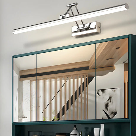 Chrome Modern Linear LED Swing Arm Vanity Lights Image - 1