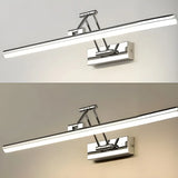 Chrome Modern Linear LED Swing Arm Vanity Lights Image - 10