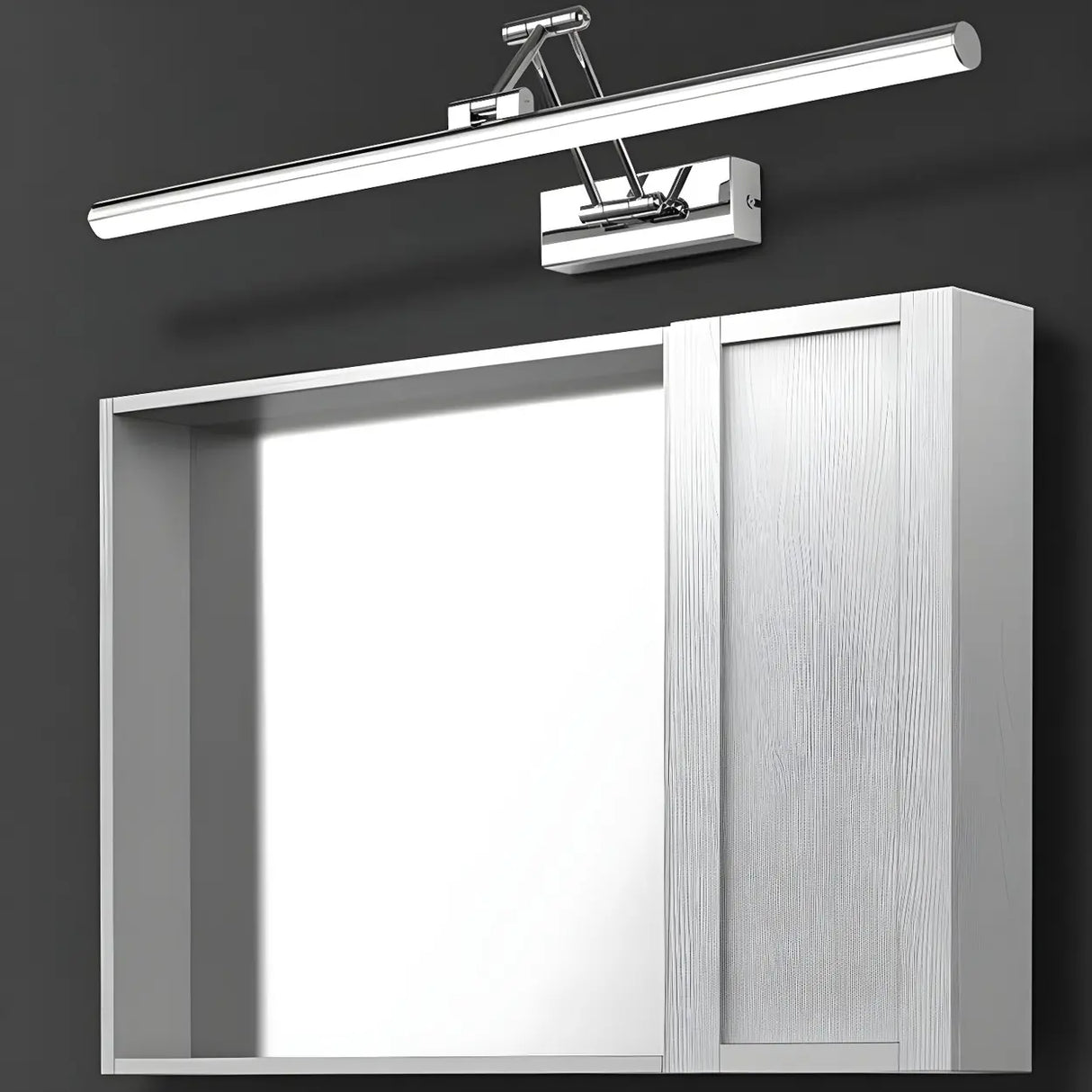 Chrome Modern Linear LED Swing Arm Vanity Lights Image - 4