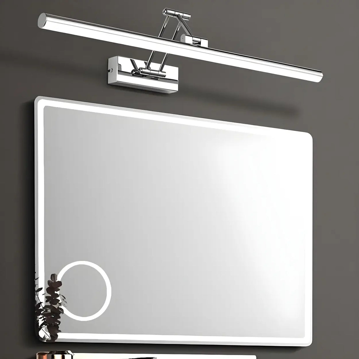 Chrome Modern Linear LED Swing Arm Vanity Lights Image - 6