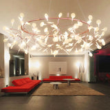 Circle Branch Metal Acrylic Living Room Chandelier Image - 1