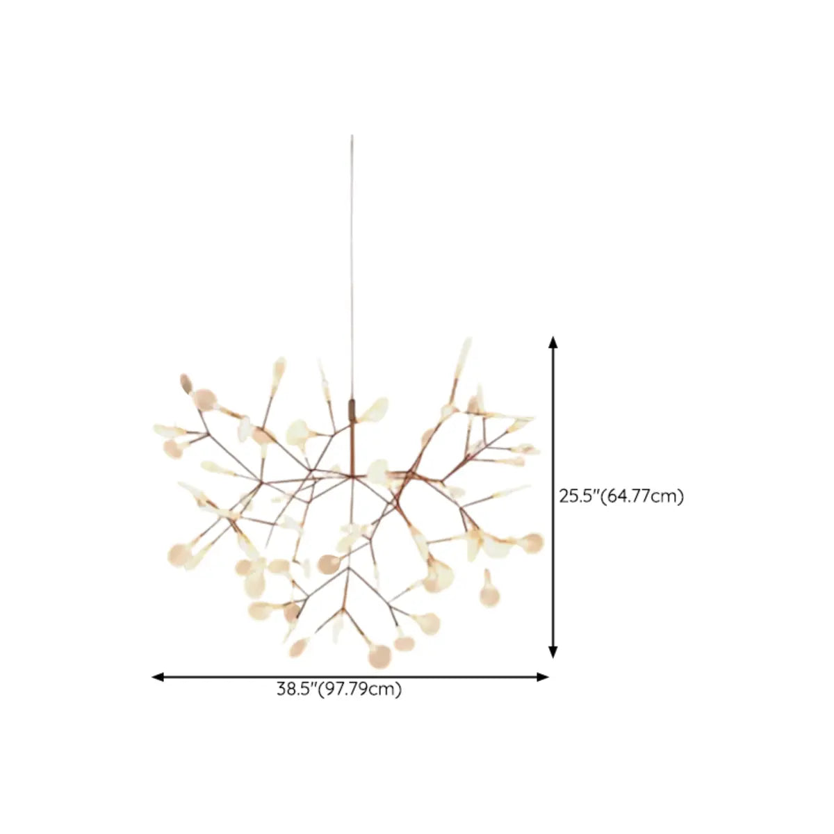 Circle Branch Metal Acrylic Living Room Chandelier Image - 11