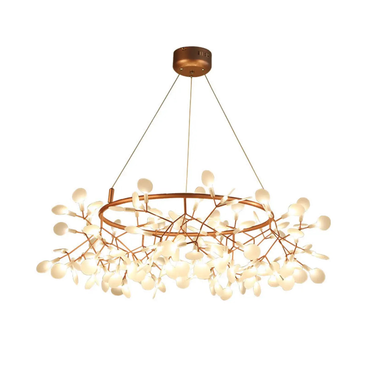 Circle Branch Metal Acrylic Living Room Chandelier Image - 5