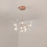 Circle Branch Metal Acrylic Living Room Chandelier Image - 9