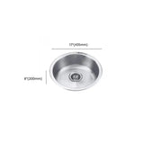 Circular Scratch Resistant Stainless Steel Drop-In Sink #size