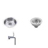 Circular Scratch Resistant Stainless Steel Drop-In Sink Image - 3