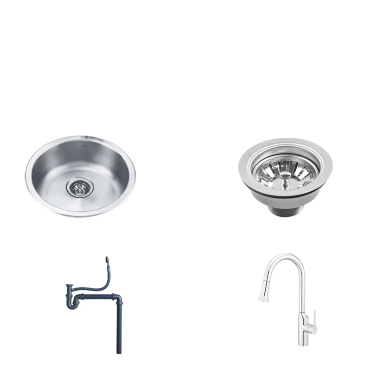 Circular Scratch Resistant Stainless Steel Drop-In Sink Image - 7