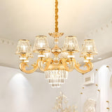 Classic 3-Tier Faceted Clear Crystal Round Chandelier Image - 1