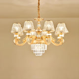 Classic 3-Tier Faceted Clear Crystal Round Chandelier Image - 3