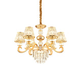 Classic 3-Tier Faceted Clear Crystal Round Chandelier Image - 6