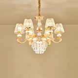 Classic 3-Tier Faceted Clear Crystal Round Chandelier Image - 7