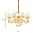 Classic 3-Tier Faceted Clear Crystal Round Chandelier Image - 9