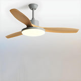 Classic 3 Wood Blade Remote Ceiling Fan with Light Image - 13