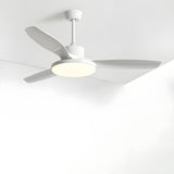 Classic 3 Wood Blade Remote Ceiling Fan with Light Image - 5