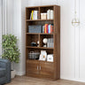 Classic 5-Shelf Oak Finish Wooden Tall Bookcase Brown Image - 18