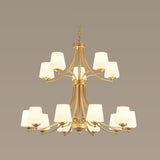 Classic Adjustable Height Bronze Branching Chandelier Image - 12