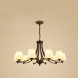 Classic Adjustable Height Bronze Branching Chandelier Image - 15