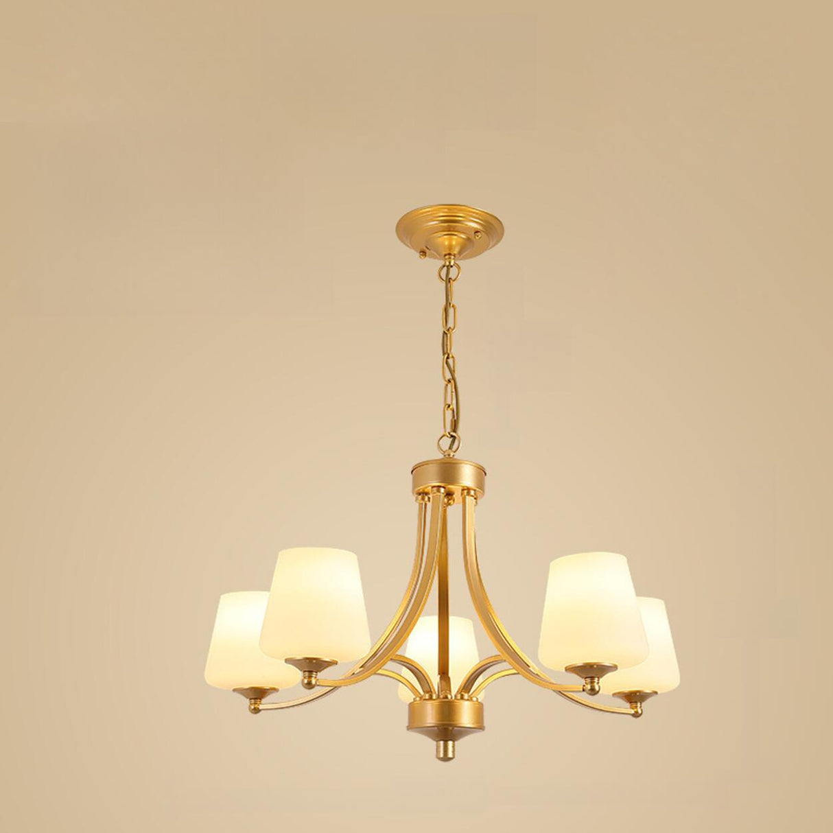 Classic Adjustable Height Bronze Branching Chandelier Image - 23