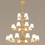 Classic Adjustable Height Bronze Branching Chandelier Image - 24