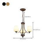 Classic Adjustable Height Bronze Branching Chandelier #size