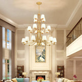 Classic Adjustable Height Bronze Branching Chandelier Image - 4